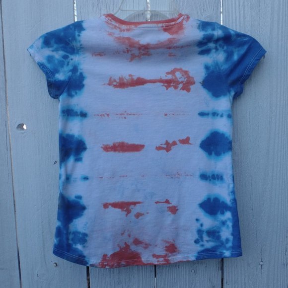 Illini Tie Dye T-shirt Girls 10/12 LG Homemade New - Picture 10 of 11